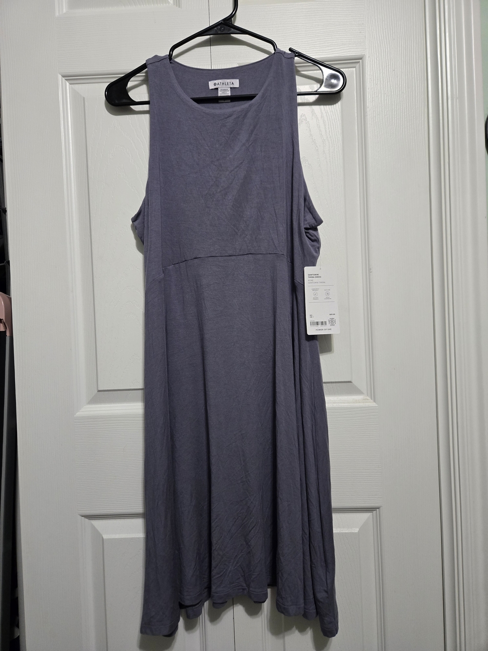 Athleta Sleeveless Swing Dress - Dusty Lavender Gray Size L
